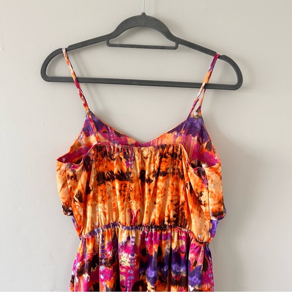 🧡 Romeo & Juliette Multi Coloured Spaghetti Strap Maxi Dress Size Medium - Picture 3 of 5